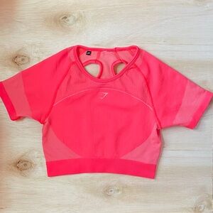 Gymshark Vibrant Pink Crop Top